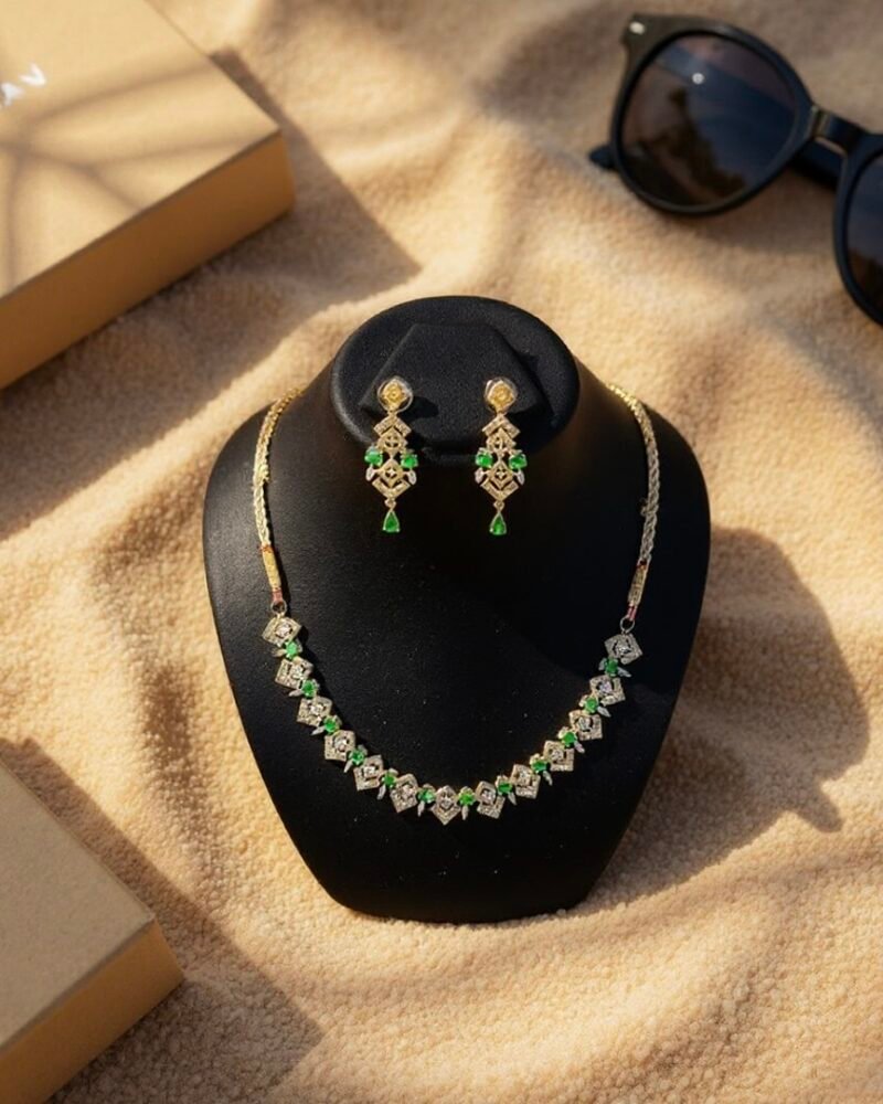 Naqsh-e-Nigaar | Beloved Design in Gold & Emerald Accents - Image 2