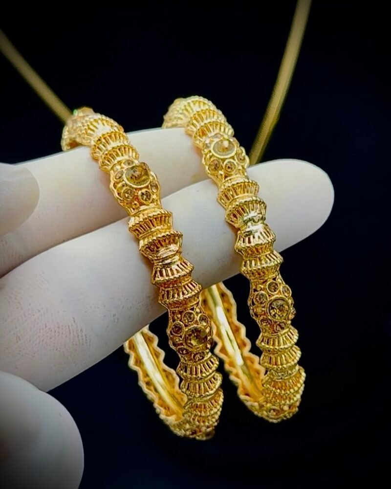 Mare Gahne | Ormate Golden Bangles 2pc - Image 2